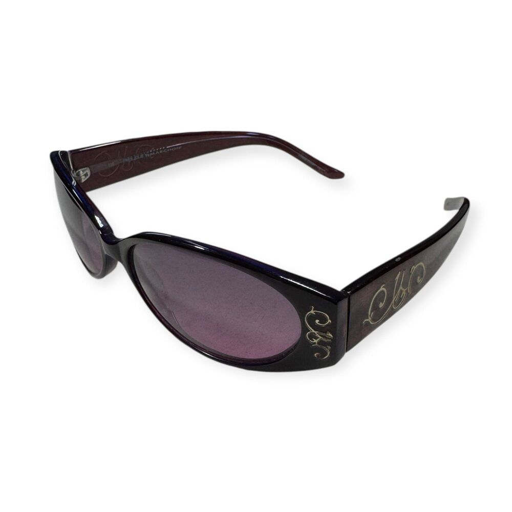 Marchon Tres Jolie Sunglasses Very Pretty Retro‎ Amethyst Spiral Frame VTG